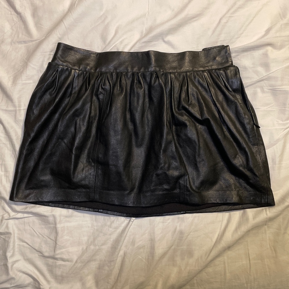 Diane von Furstenberg leather miniskirt